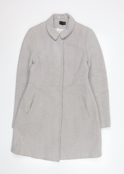 Womens UK Size 10 Topshop Grey Overcoat