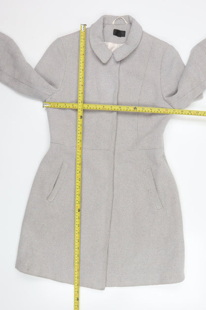 Womens UK Size 10 Topshop Grey Overcoat