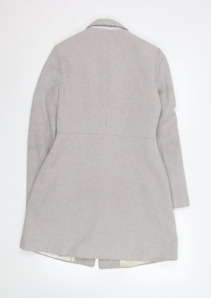 Womens UK Size 10 Topshop Grey Overcoat