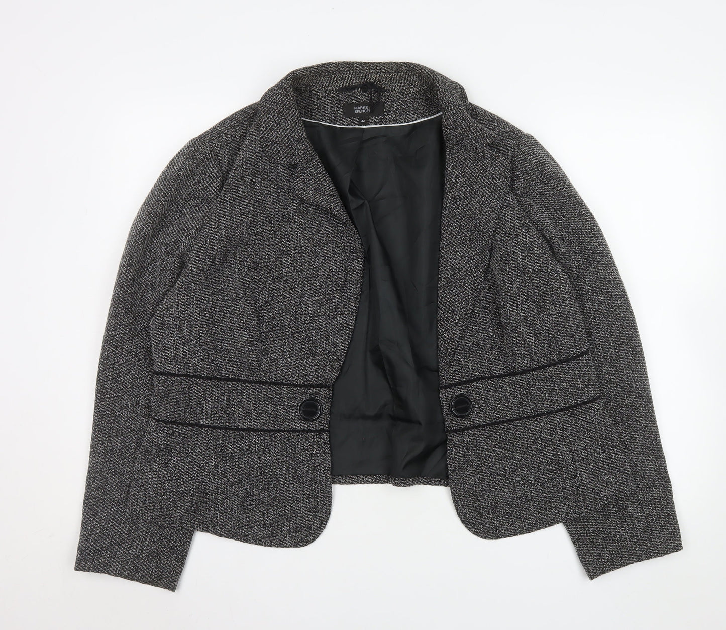 Womens UK Size 22 Marks and Spencer Plus Grey Blazer