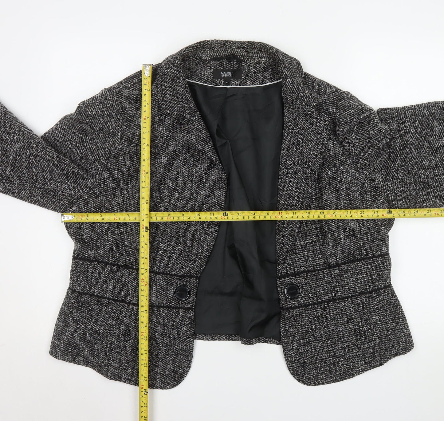 Womens UK Size 22 Marks and Spencer Plus Grey Blazer