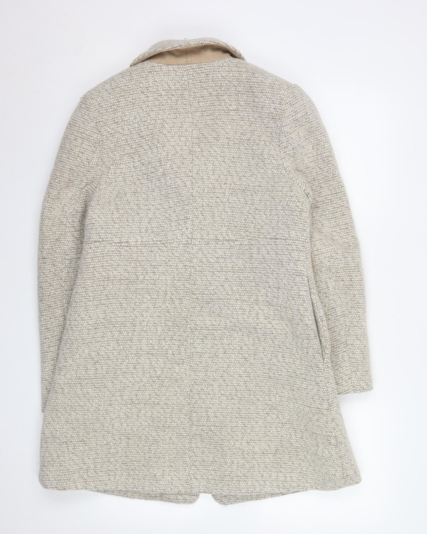 Womens UK Size 10 H&M Beige Overcoat