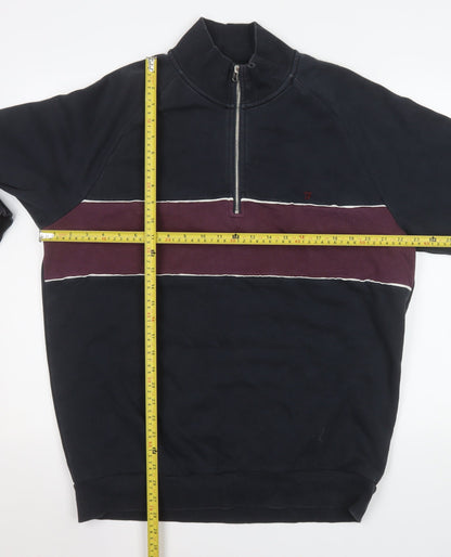 Mens UK Size XL Farah Multicoloured 1/4 Zip Sweatshirt
