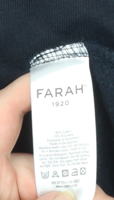 Mens UK Size XL Farah Multicoloured 1/4 Zip Sweatshirt