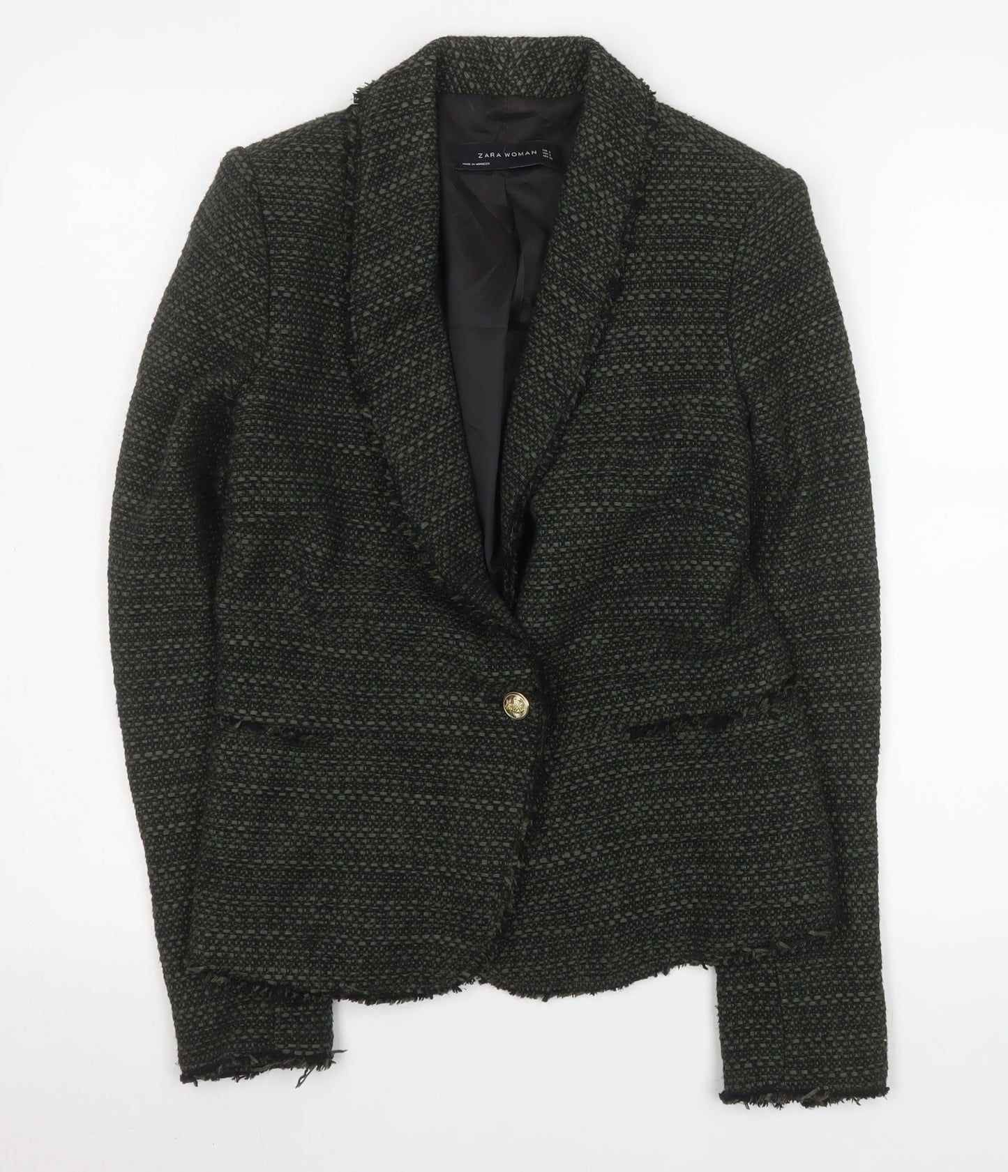 Womens UK Size S Zara Regular Black Blazer