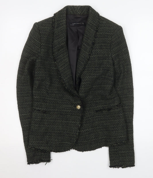 Womens UK Size S Zara Regular Black Blazer