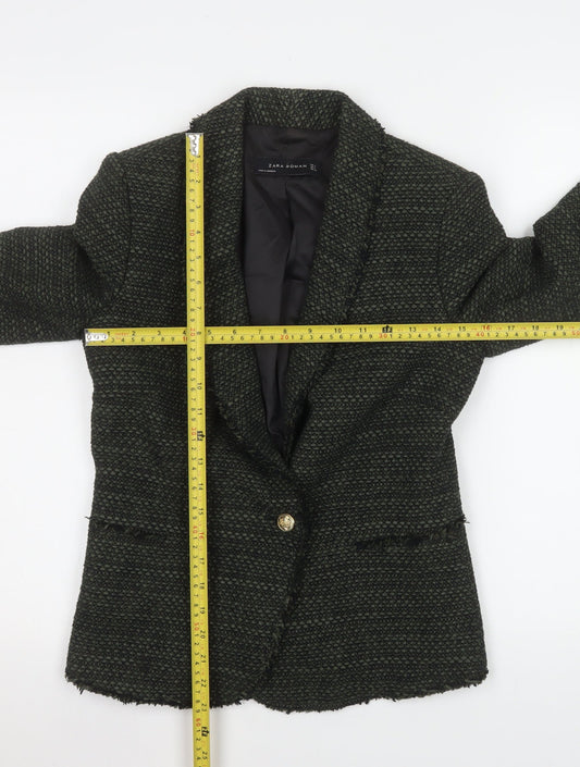 Womens UK Size S Zara Regular Black Blazer