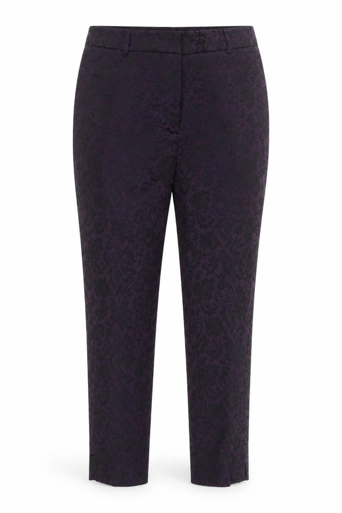 Marks and Spencer Women’s Purple Jacquard Slim Trousers UK 12