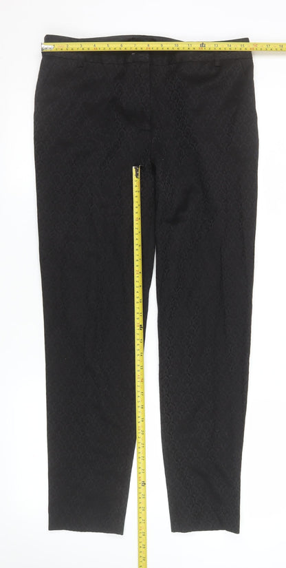 Womens UK Size 12 Oasis Slim Fit Business Formal Workwear Black Trousers