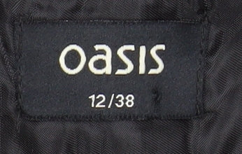 Womens UK Size 12 Oasis Slim Fit Business Formal Workwear Black Trousers