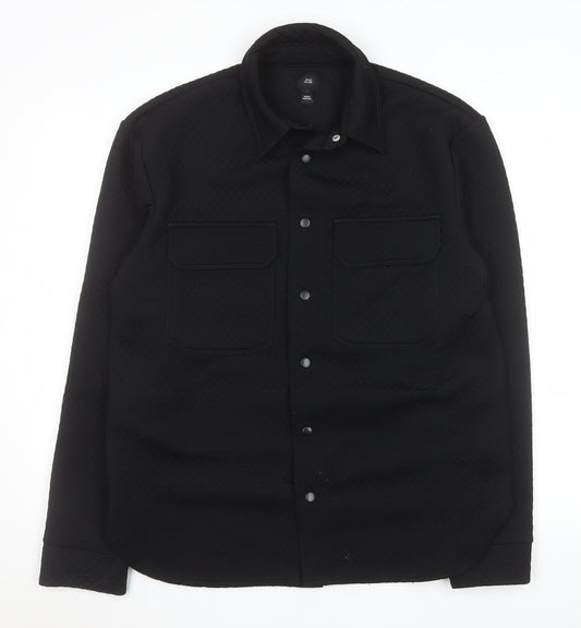 Mens UK Size M River Island Black Basic Jacket