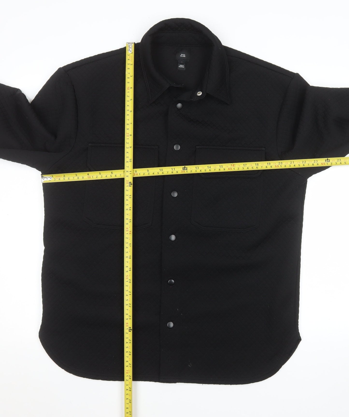 Mens UK Size M River Island Black Basic Jacket