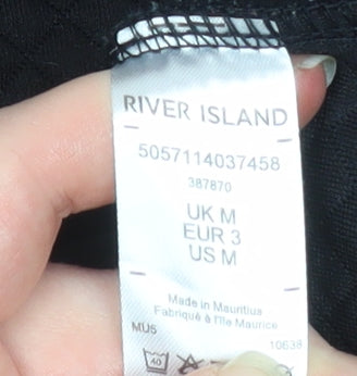 Mens UK Size M River Island Black Basic Jacket