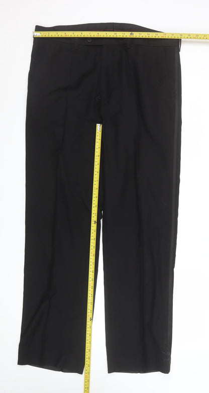 George Women's Black 36in Waist Dress Pants Trousers