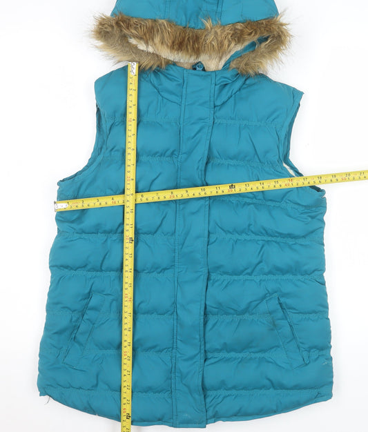 Womens UK Size 10 Mountain Warehouse Blue Puffer Jacket