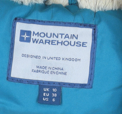 Womens UK Size 10 Mountain Warehouse Blue Puffer Jacket