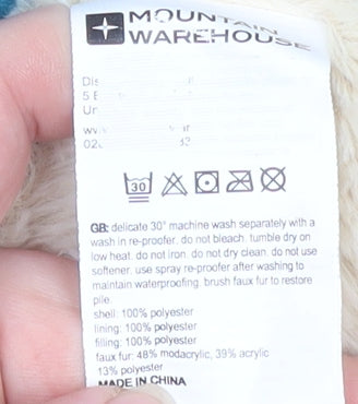 Womens UK Size 10 Mountain Warehouse Blue Puffer Jacket