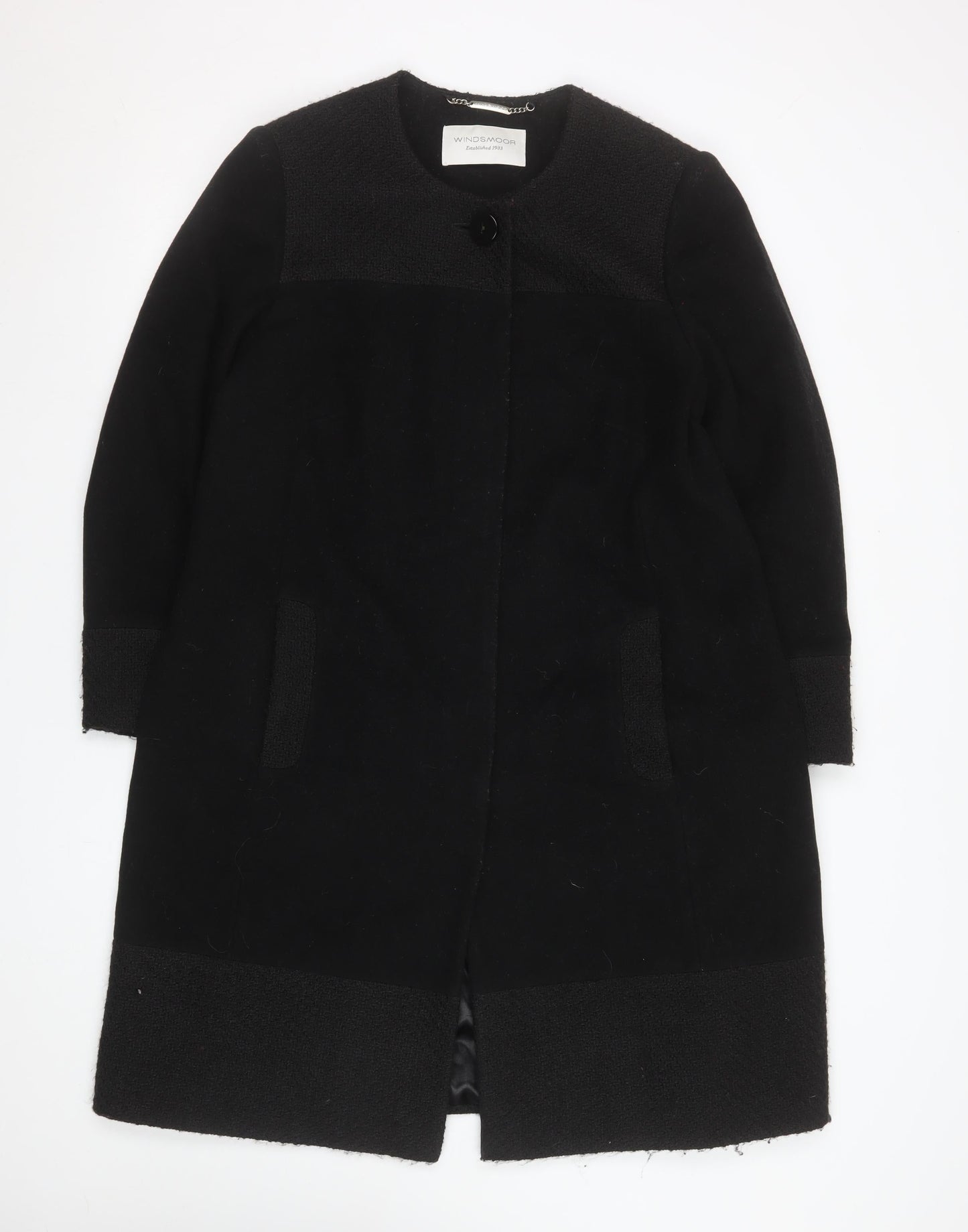 Womens UK Size 14 Windsmoor Black Overcoat