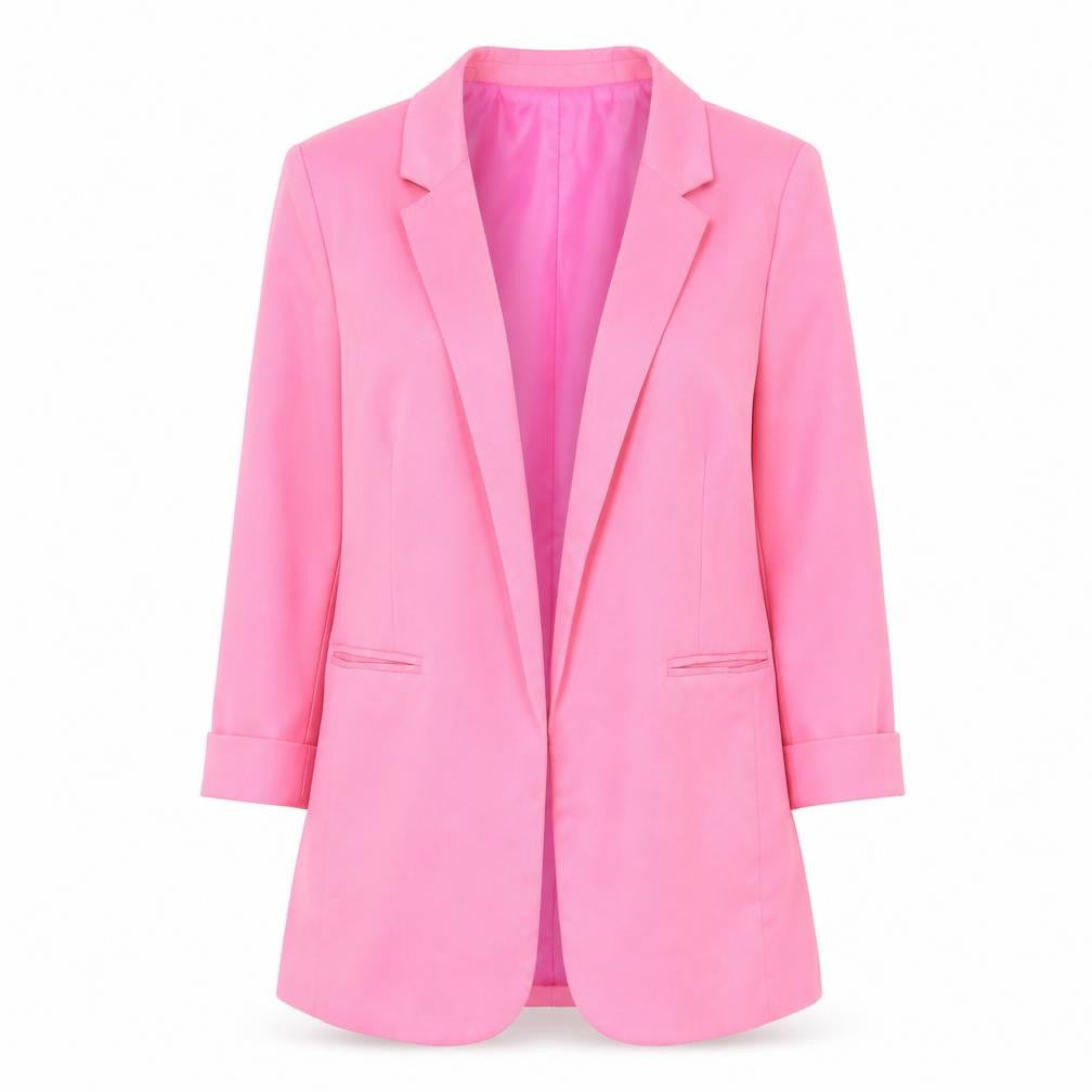 Missguided Women's Pink Longline Blazer Jacket UK 8 Polyester Blend
