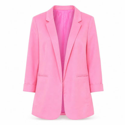 Missguided Women's Pink Longline Blazer Jacket UK 8 Polyester Blend
