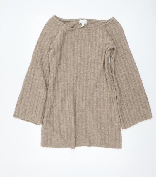 Womens UK Size S H&M Beige Pullover Jumper