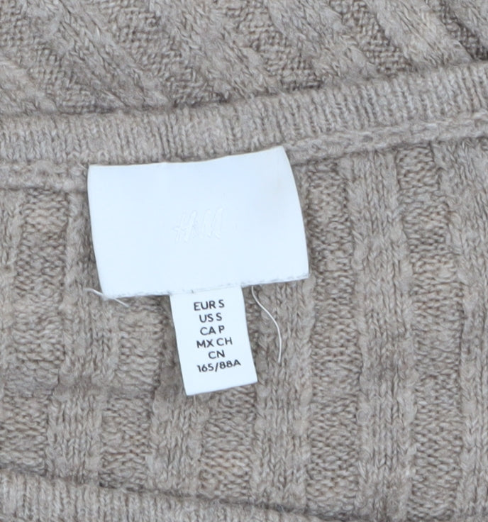 Womens UK Size S H&M Beige Pullover Jumper