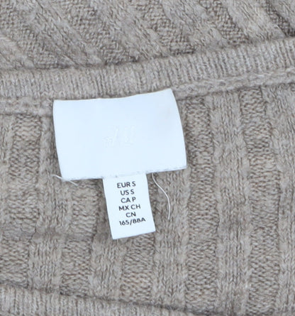 Womens UK Size S H&M Beige Pullover Jumper