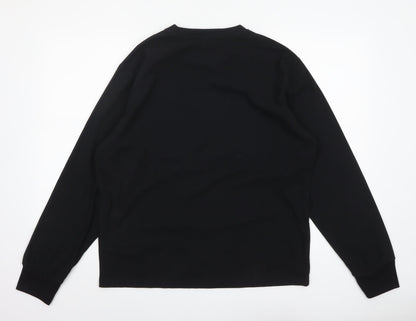 Jack & Jones Men's Black Long Sleeve Crew Neck Top Size M
