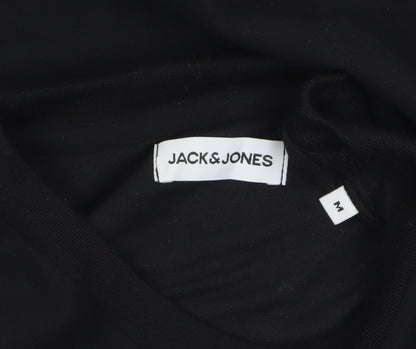 Jack & Jones Men's Black Long Sleeve Crew Neck Top Size M