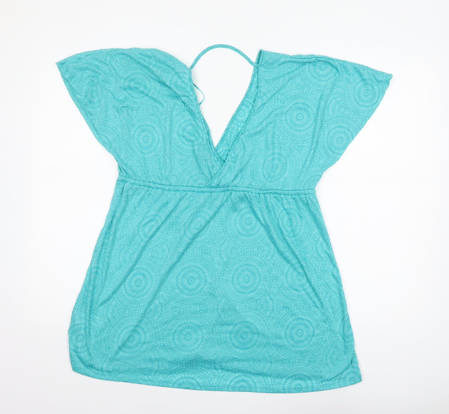 Womens UK Size M Primark Blue Tunic Blouse