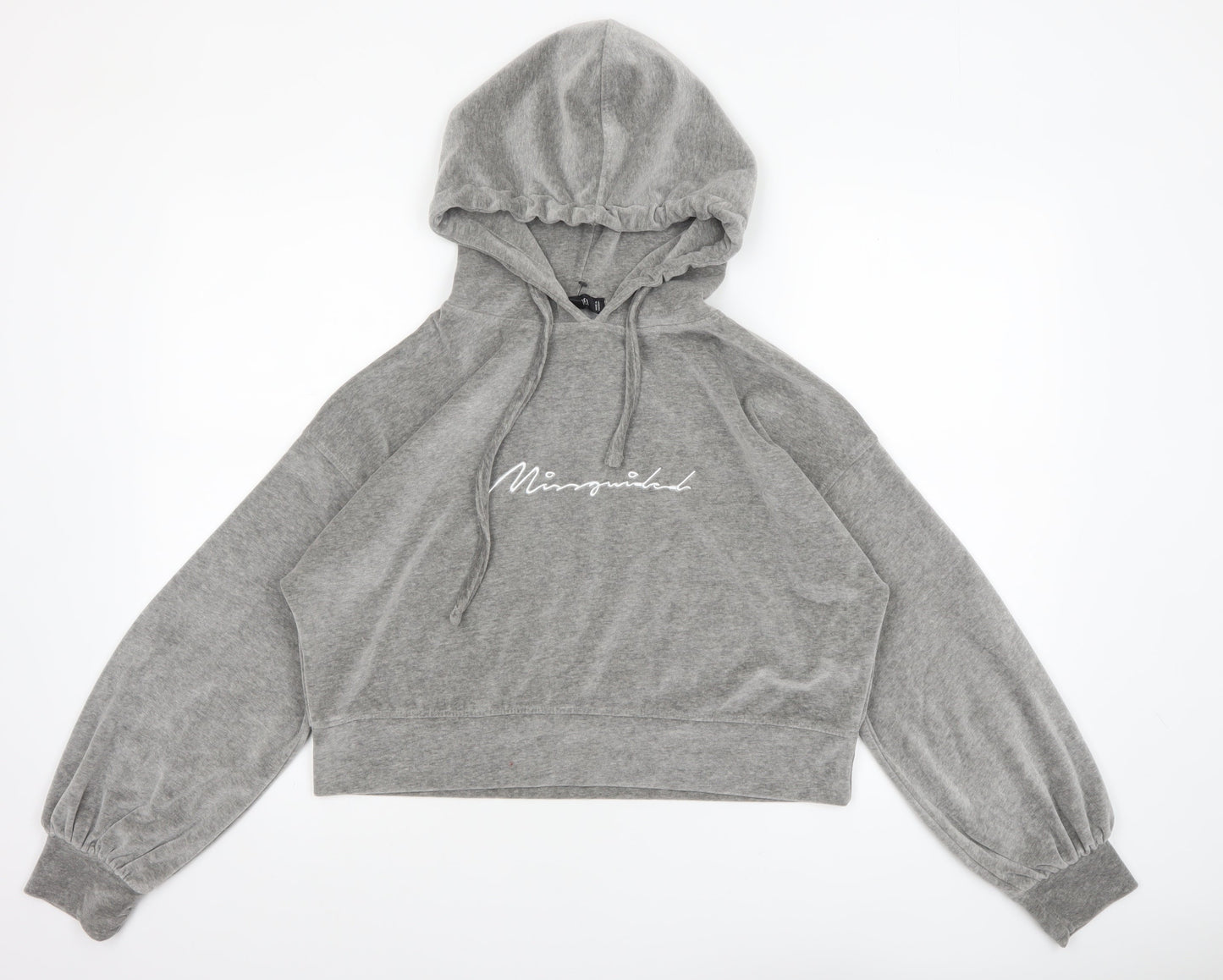 Womens UK Size 8 Missguided Grey Pullover Hoodie