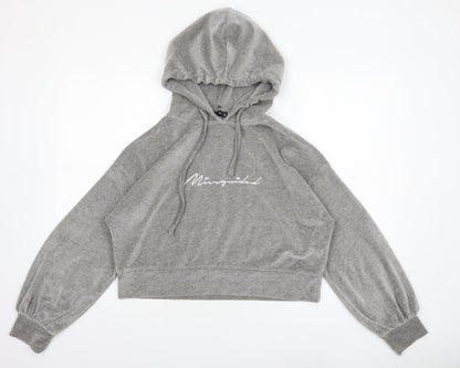 Womens UK Size 8 Missguided Grey Pullover Hoodie