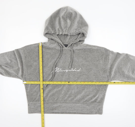 Womens UK Size 8 Missguided Grey Pullover Hoodie