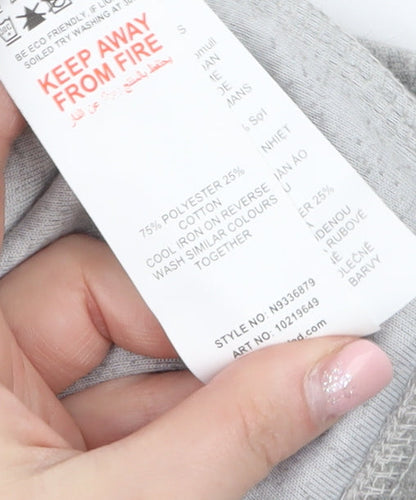Womens UK Size 8 Missguided Grey Pullover Hoodie