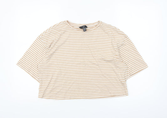 Girls UK Size 14-15 Years New Look Beige Cropped T-Shirt