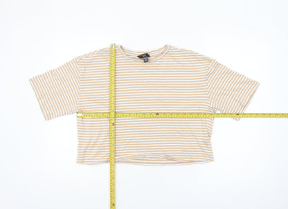 Girls UK Size 14-15 Years New Look Beige Cropped T-Shirt