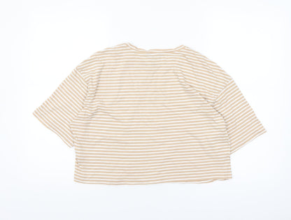 Girls UK Size 14-15 Years New Look Beige Cropped T-Shirt