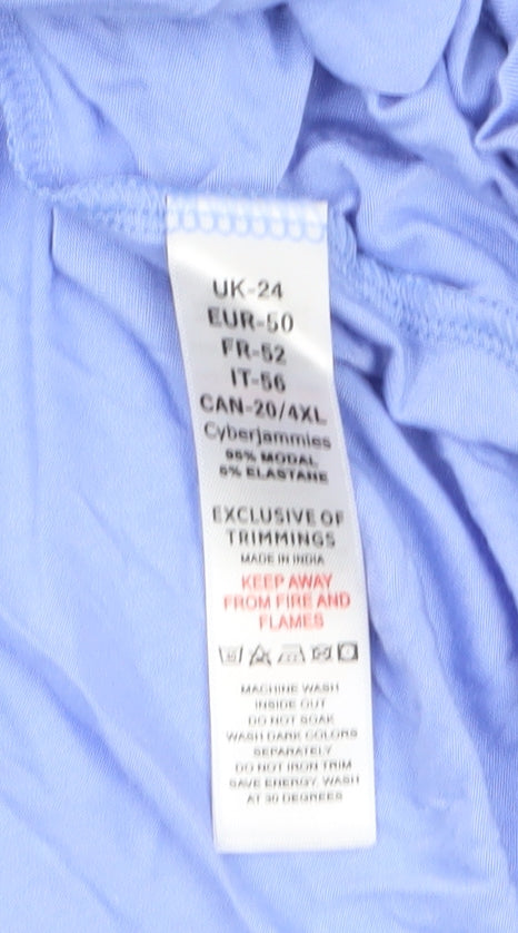 Womens UK Size 24 Nora Rose Blue Tunic Blouse
