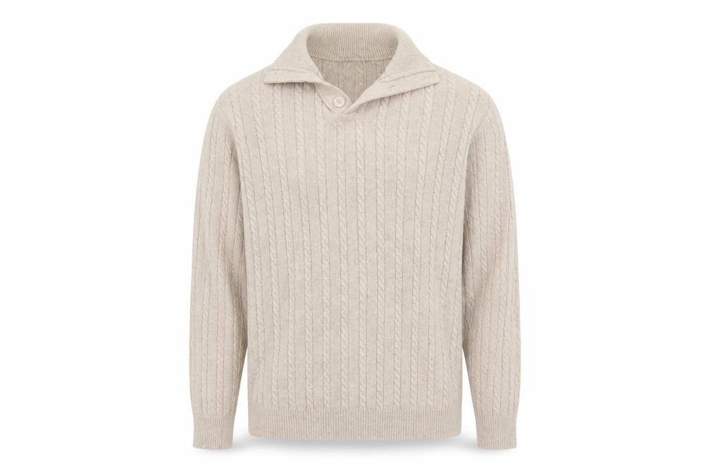Mens UK Size M Jaeger Beige Pullover Jumper