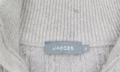 Mens UK Size M Jaeger Beige Pullover Jumper