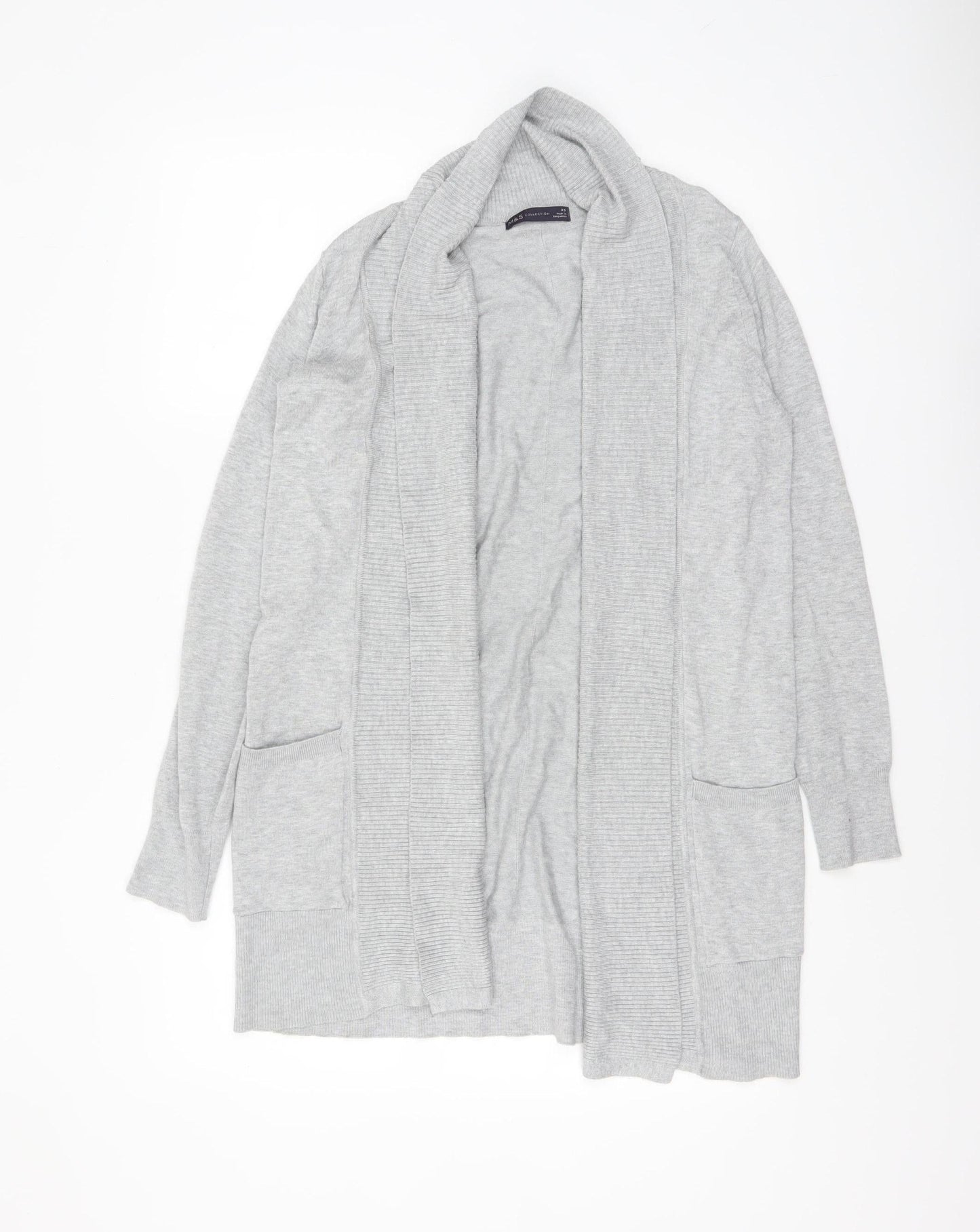 Womens UK Size XS Marks and Spencer Grey Cardigan Jumper