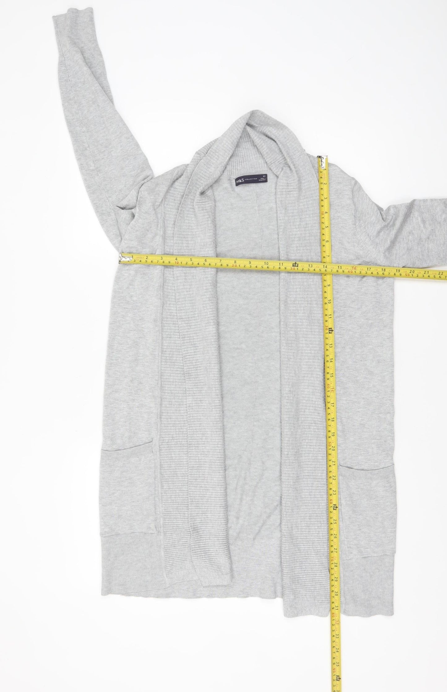Womens UK Size XS Marks and Spencer Grey Cardigan Jumper