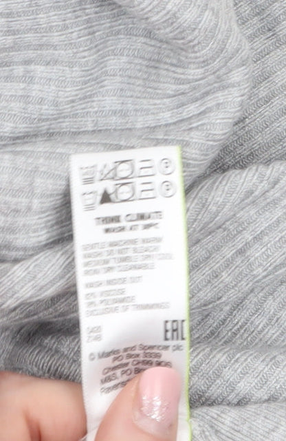 Womens UK Size XS Marks and Spencer Grey Cardigan Jumper