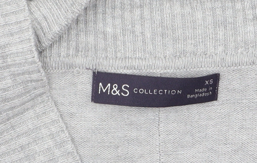 Womens UK Size XS Marks and Spencer Grey Cardigan Jumper