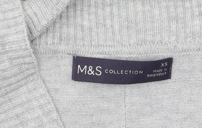 Womens UK Size XS Marks and Spencer Grey Cardigan Jumper