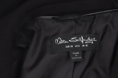 Womens UK Size 10 Miss Selfridge Regular Black Blazer