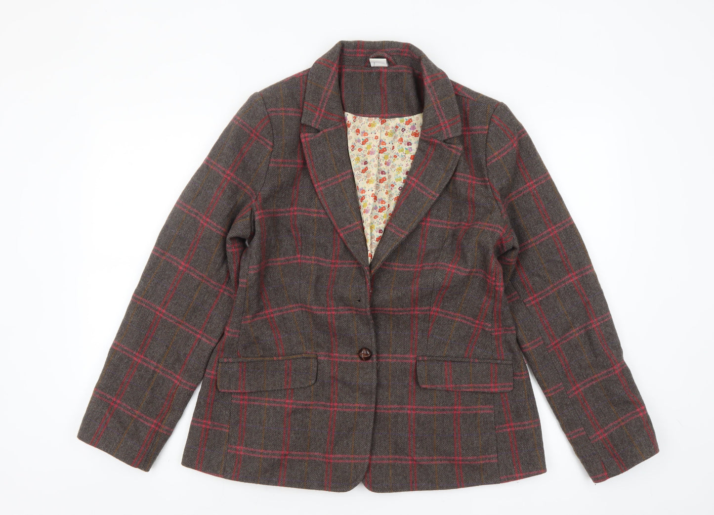 Womens UK Size 12 Cotton Traders Regular Brown Blazer