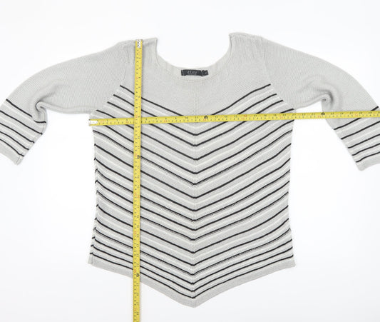 Womens UK Size L Elite Collection Grey Pullover Jumper
