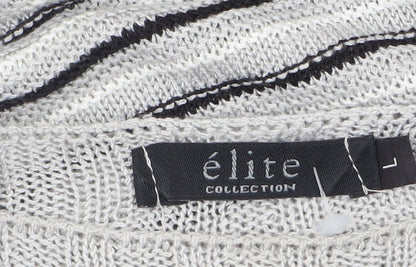 Womens UK Size L Elite Collection Grey Pullover Jumper