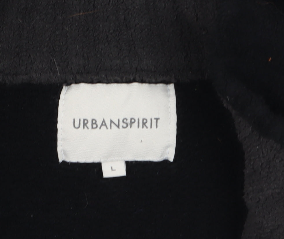 Mens UK Size L Urban Spirit Black Basic Jacket